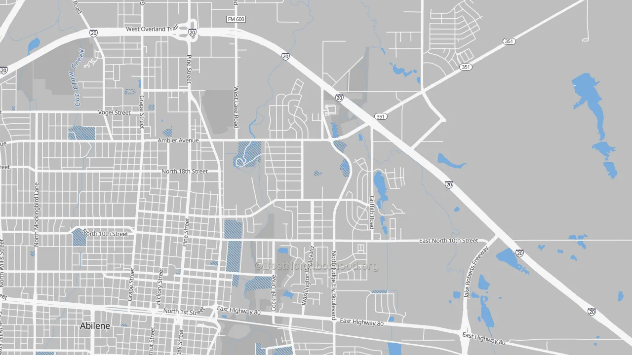 Transit Grade map of Abilene Heights Area, Abilene, TX