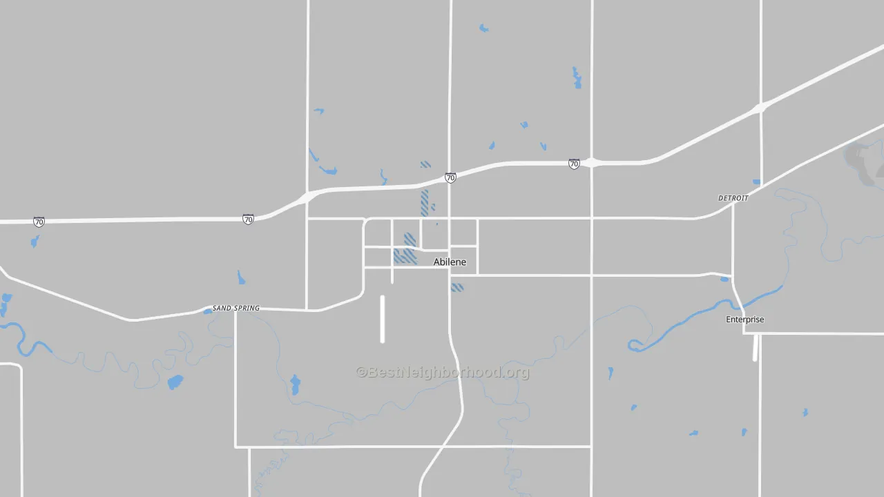 Transit Grade map of Abilene, KS