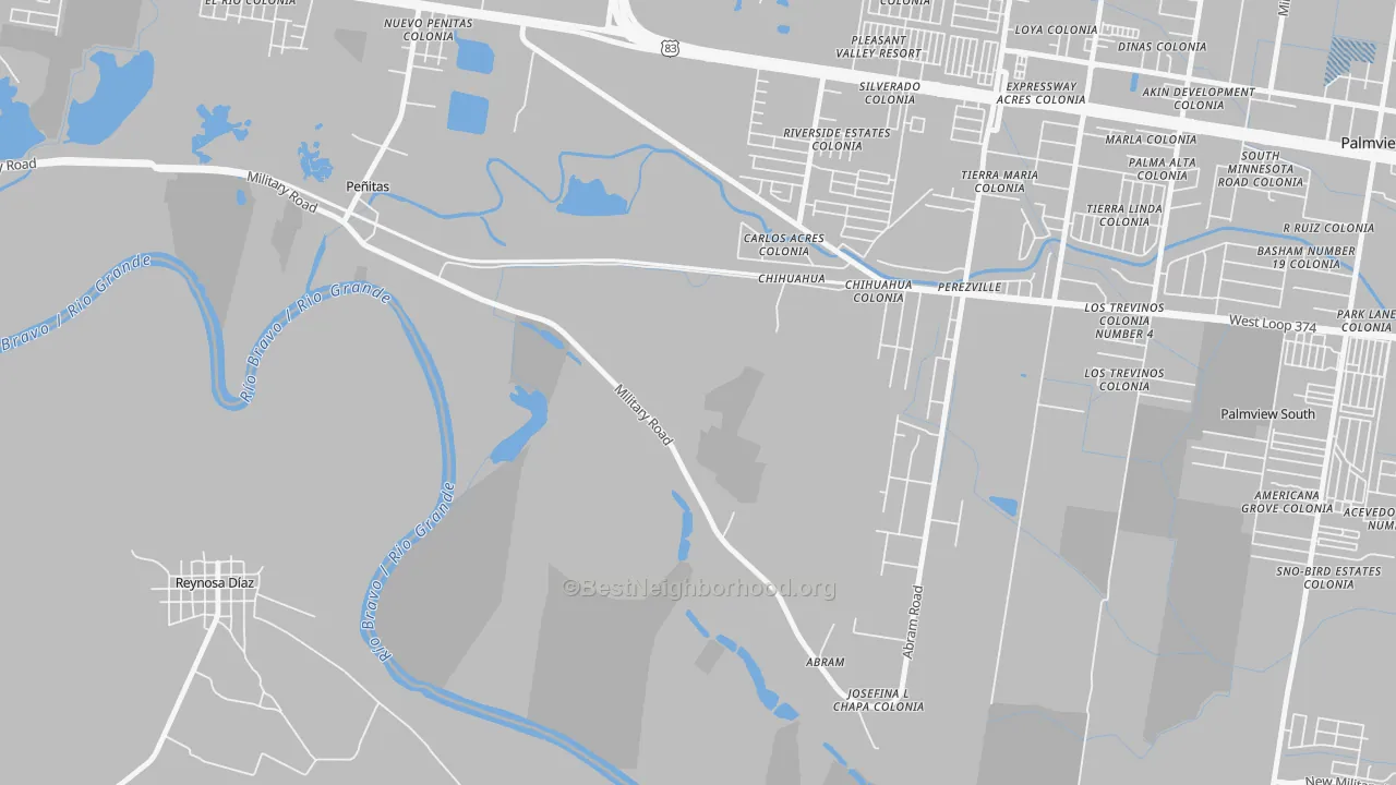 Transit Grade map of Abram, TX