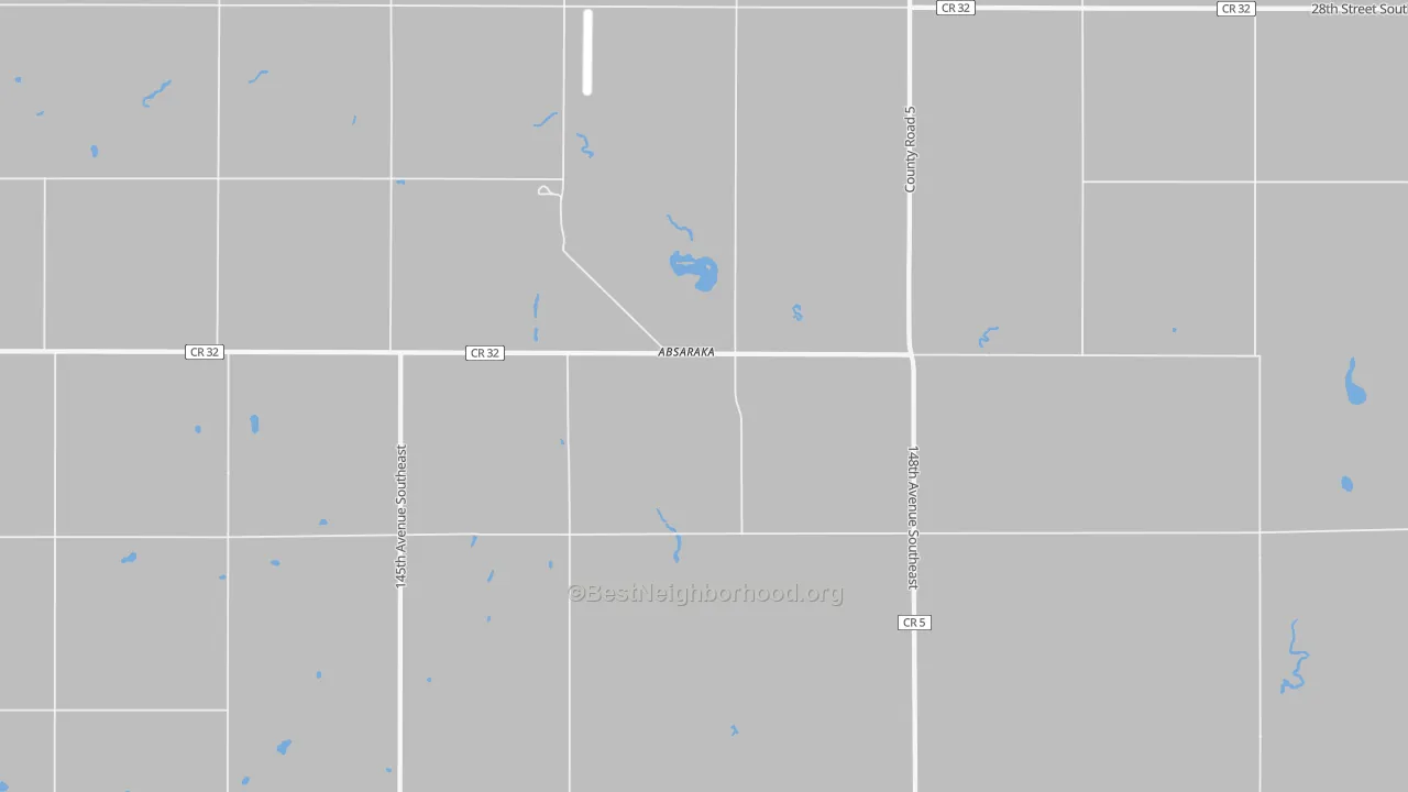 Transit Grade map of Absaraka, ND