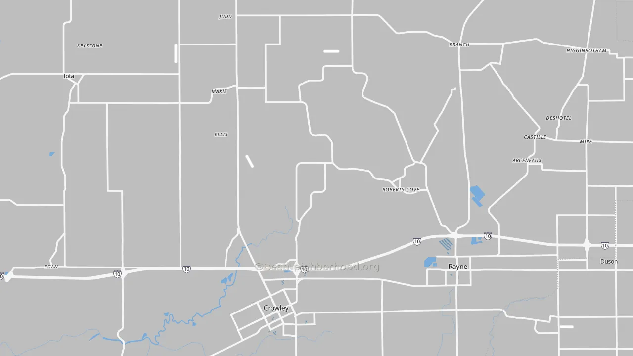 Transit Grade map of Acadia Parish, LA