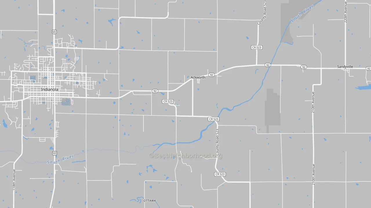 Transit Grade map of Ackworth, IA