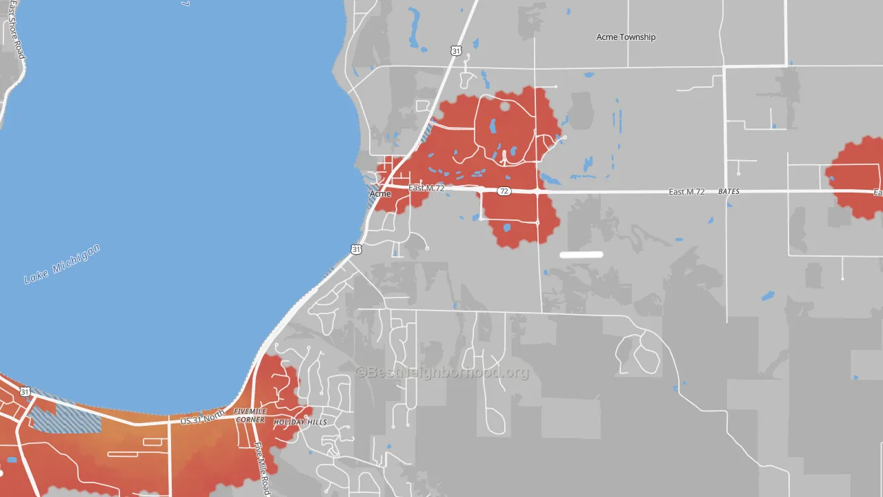 Transit Grade map of Acme, MI