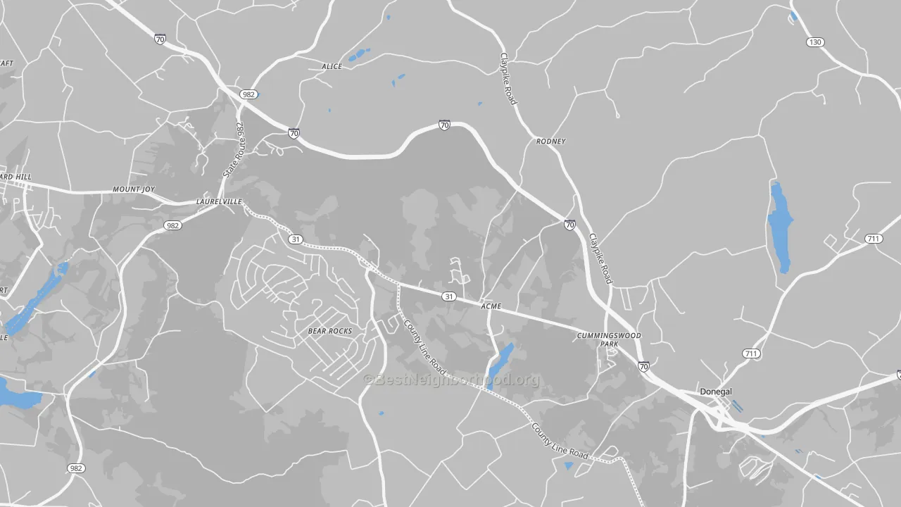 Transit Grade map of Acme, PA