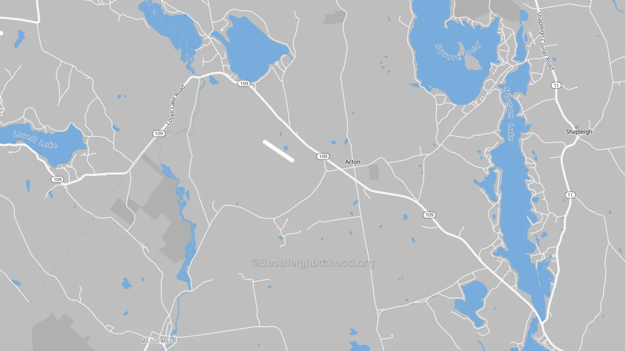Transit Grade map of Acton, ME