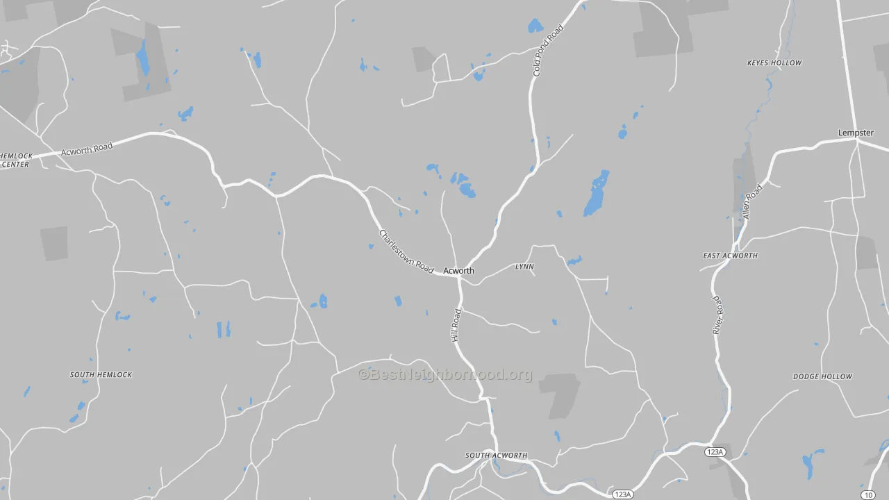 Transit Grade map of Acworth, NH