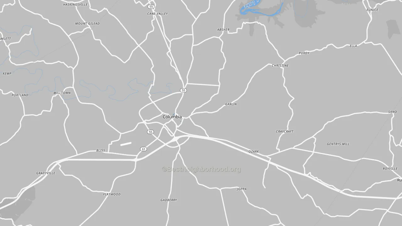Transit Grade map of Adair County, KY