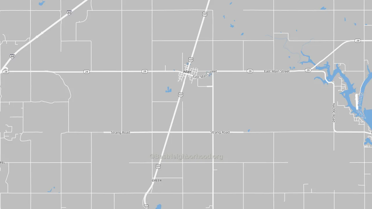 Transit Grade map of Adair, OK