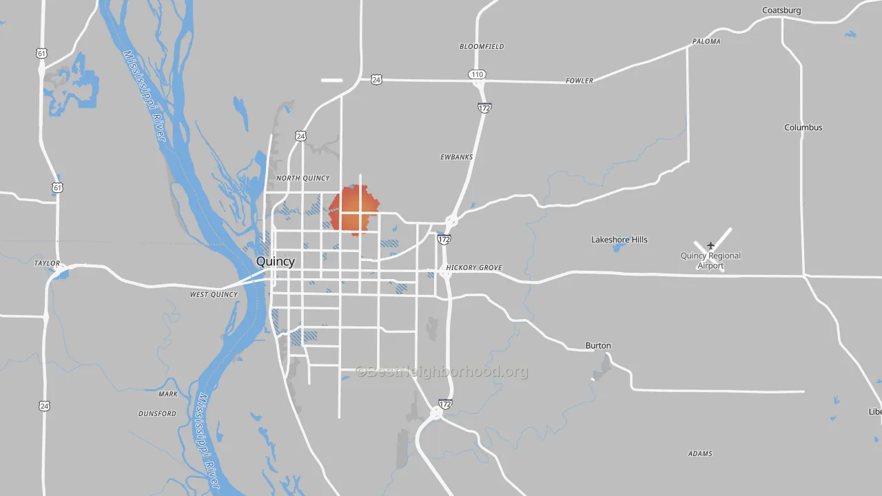 Transit Grade map of Adams County, IL