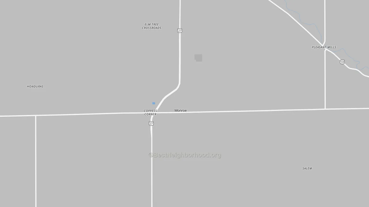 Transit Grade map of Adams County, IN