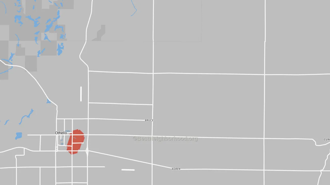 Transit Grade map of Adams County, WA