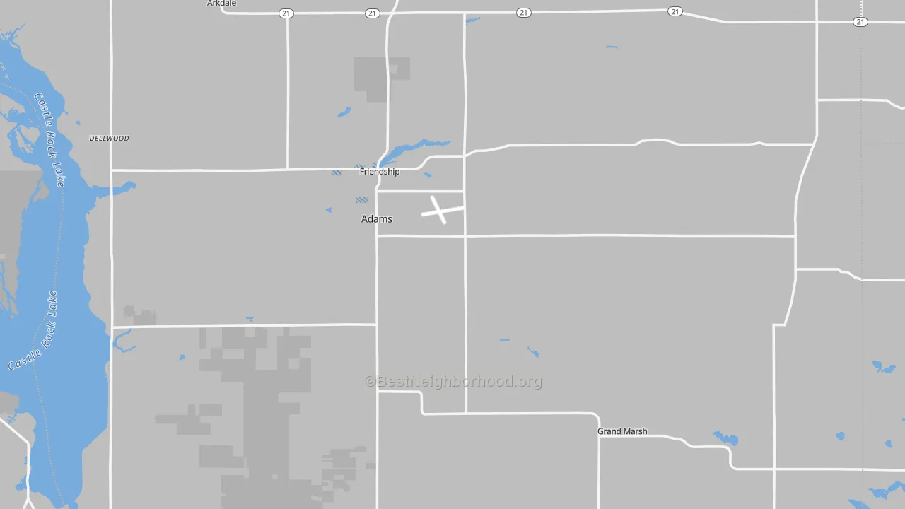 Transit Grade map of Adams County, WI