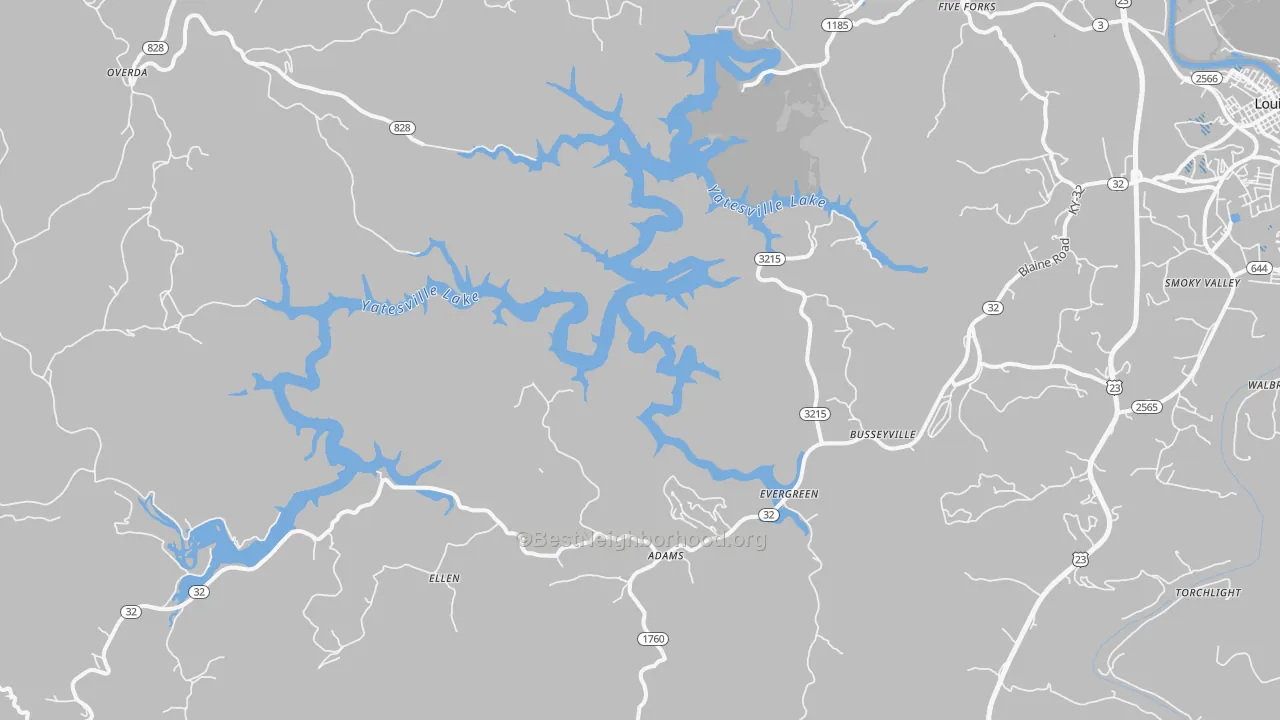 Transit Grade map of Adams, KY