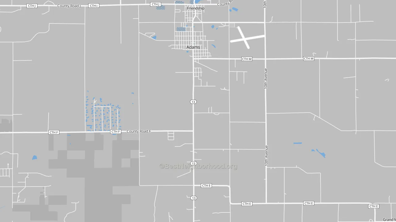 Transit Grade map of Adams, WI