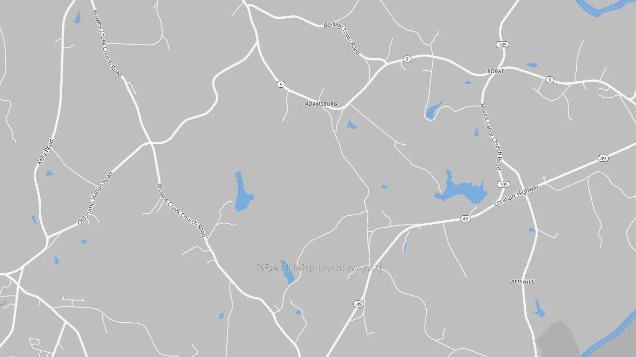 Transit Grade map of Adamsburg, SC
