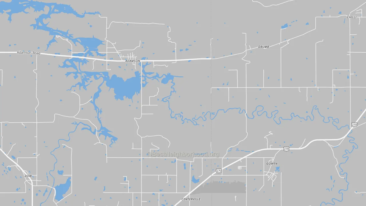 Transit Grade map of Adamson, OK