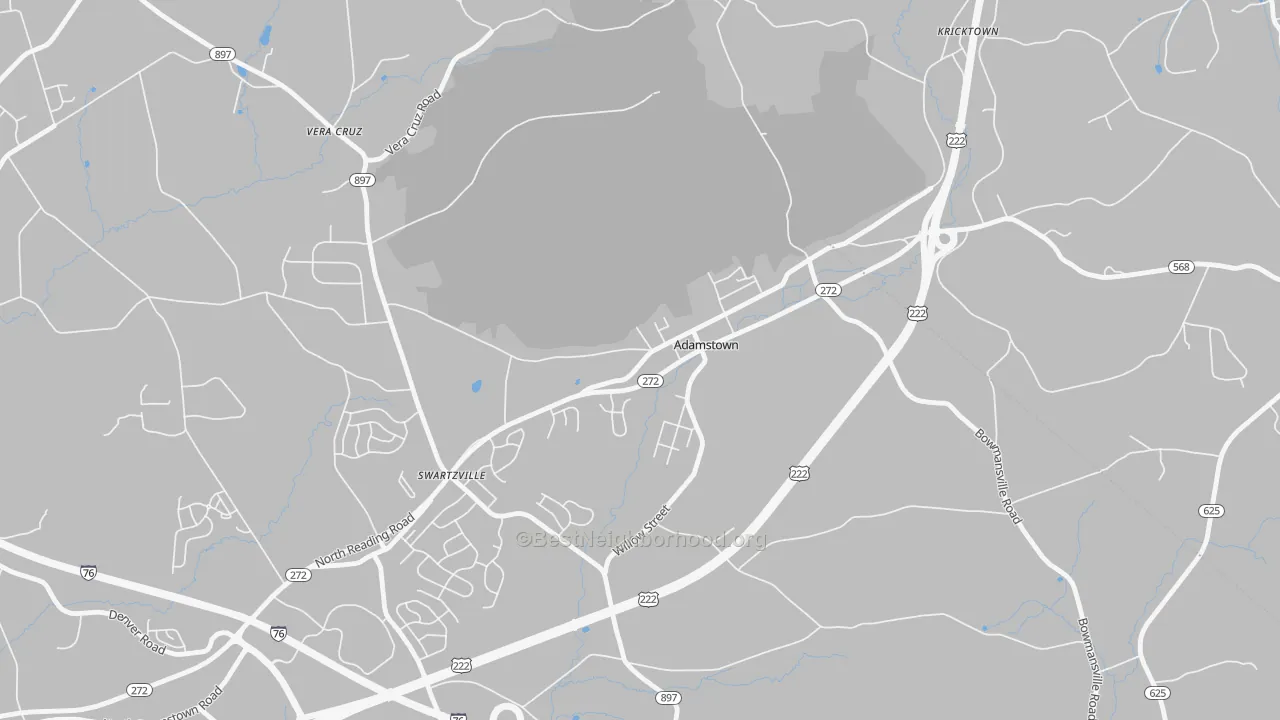 Transit Grade map of Adamstown, PA