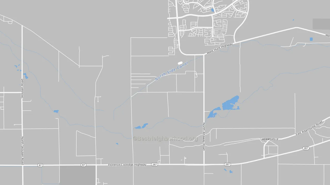 Transit Grade map of Adamsville, AZ