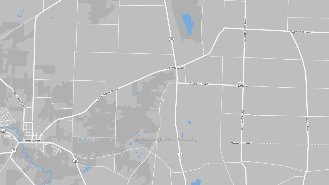 Transit Grade map of Adamsville, PA