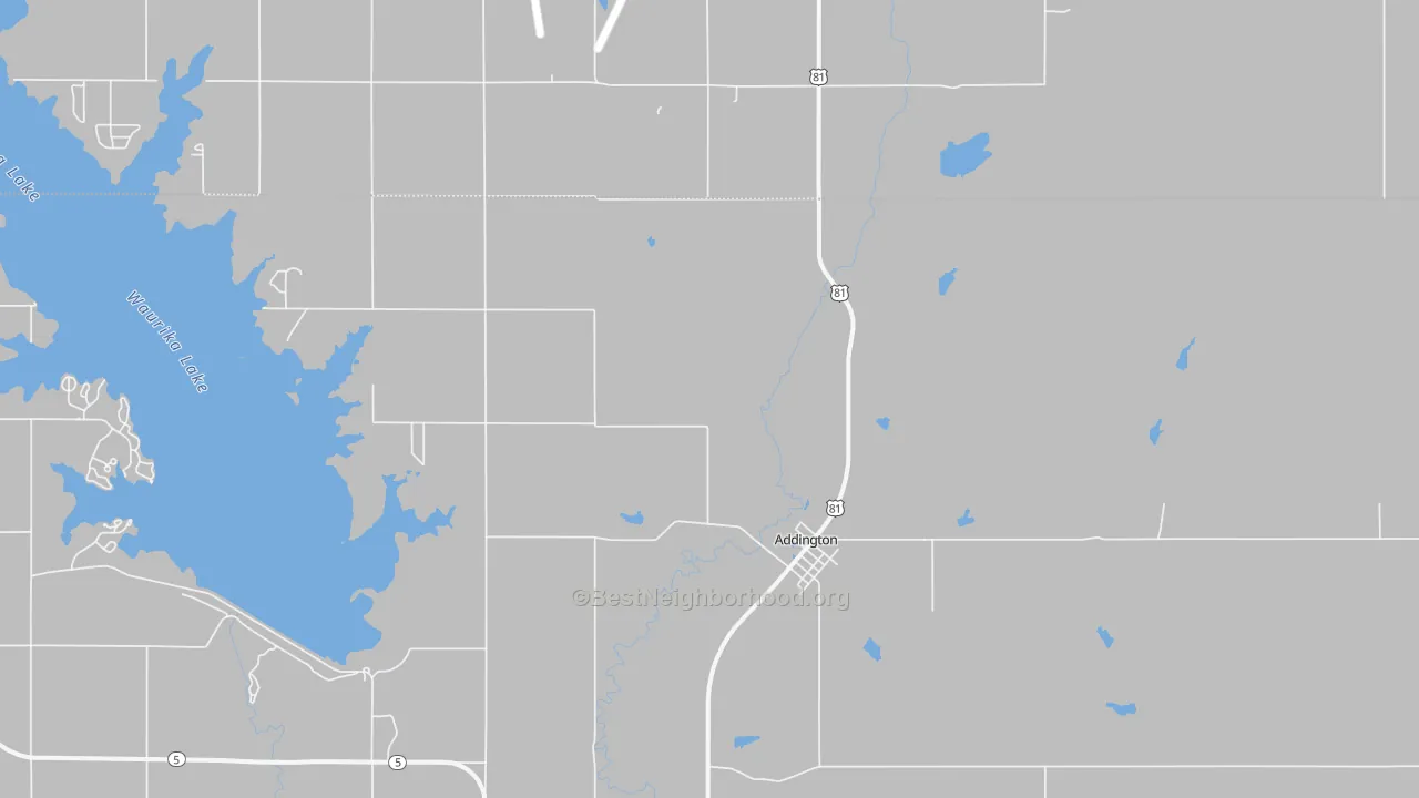 Transit Grade map of Addington, OK