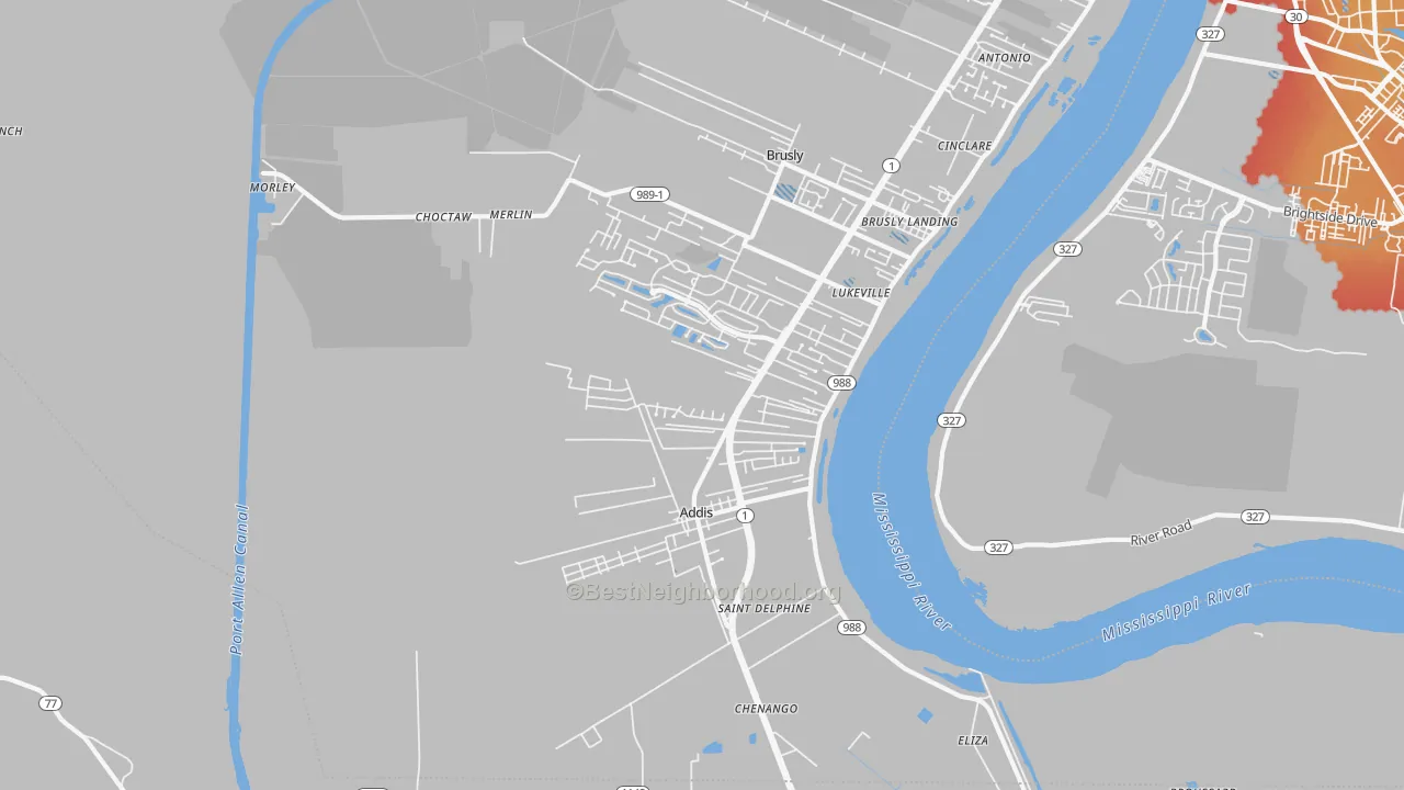 Transit Grade map of Addis, LA