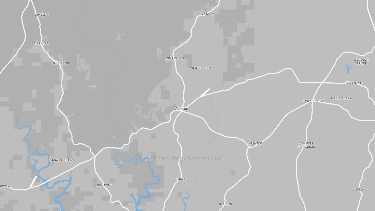 Transit Grade map of Addison, AL