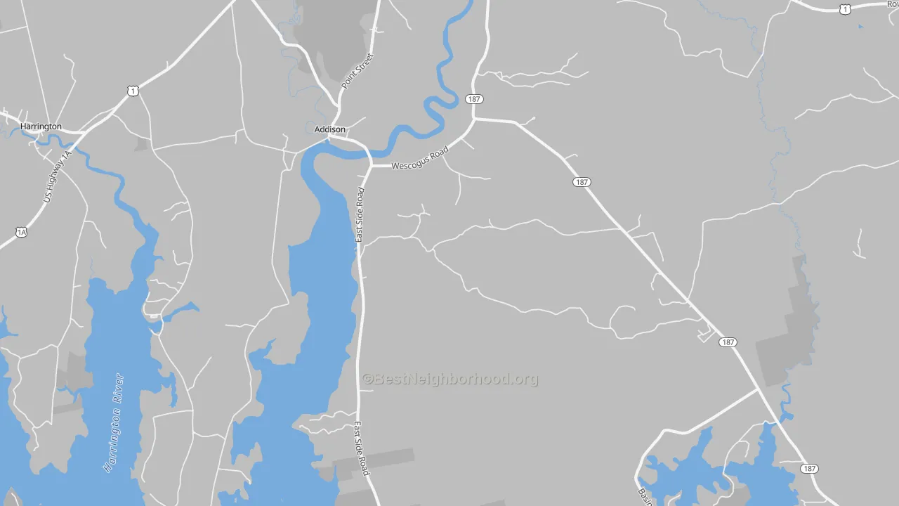 Transit Grade map of Addison, ME