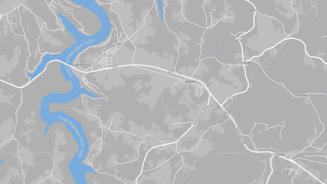 Transit Grade map of Addison, PA