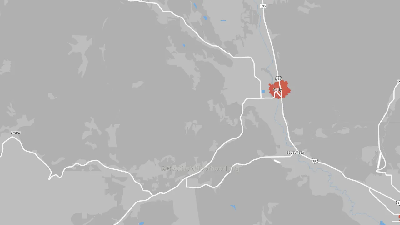 Transit Grade map of Addy, WA