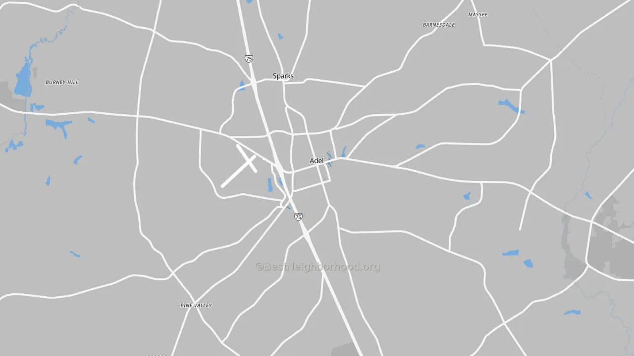 Transit Grade map of Adel, GA