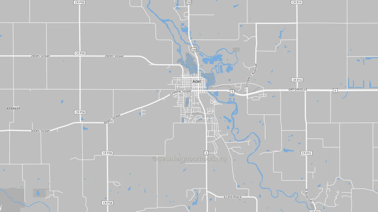 Transit Grade map of Adel, IA