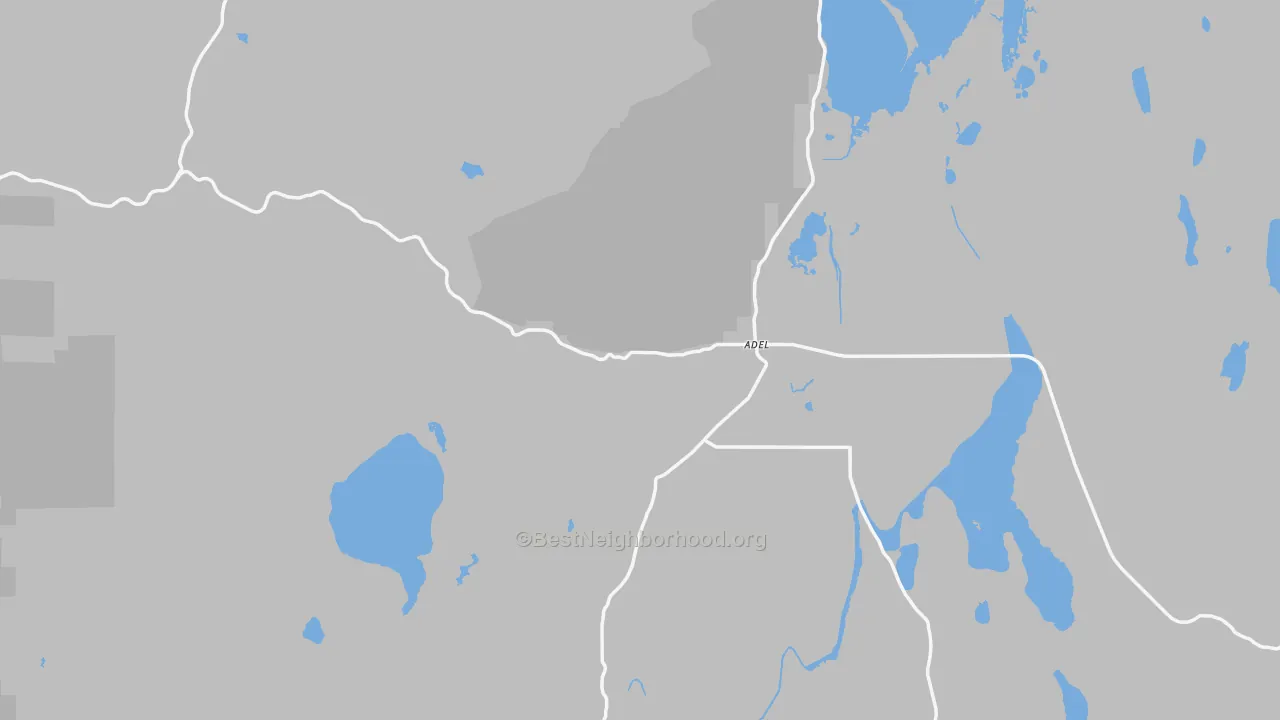 Transit Grade map of Adel, OR