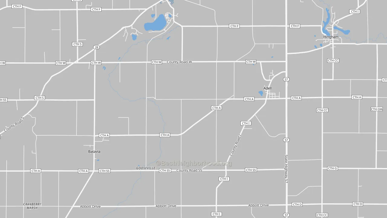 Transit Grade map of Adell, WI