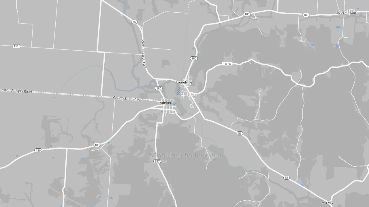 Transit Grade map of Adelphi, OH