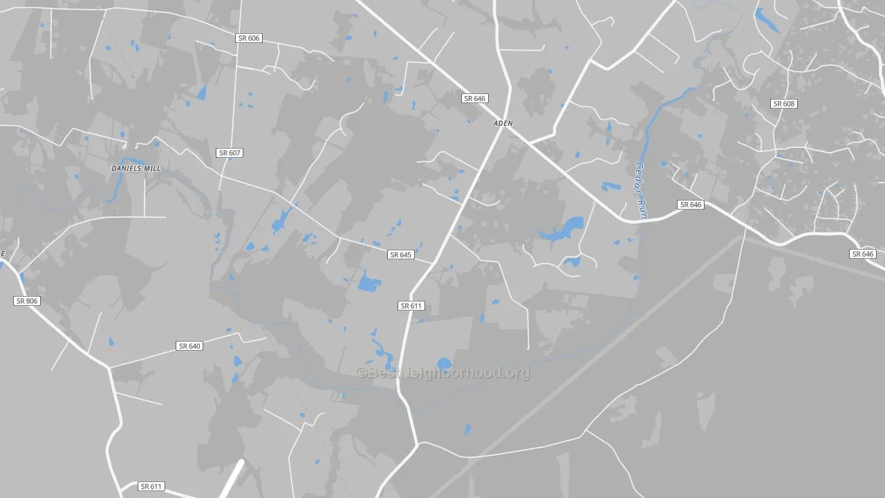 Transit Grade map of Aden, VA