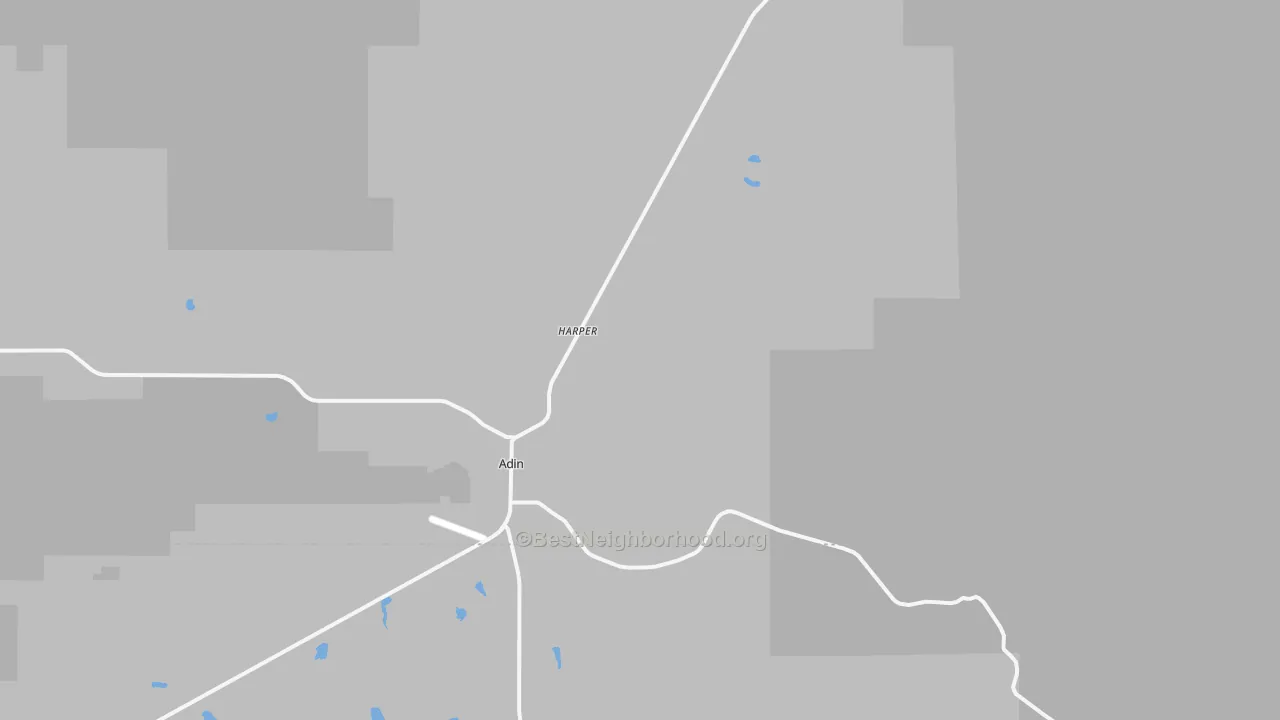 Transit Grade map of Adin, CA