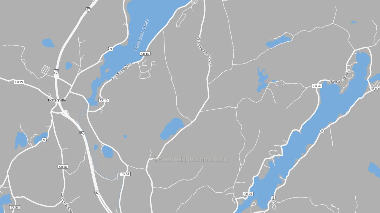 Transit Grade map of Adirondack, NY