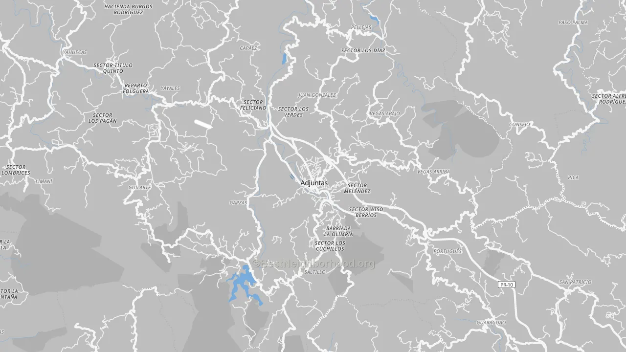 Transit Grade map of Adjuntas, PR