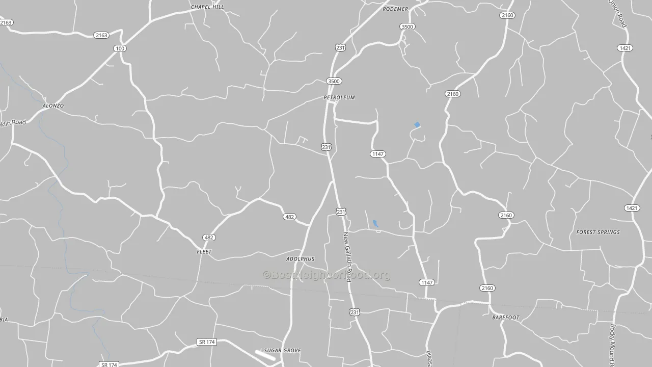 Transit Grade map of Adolphus, KY