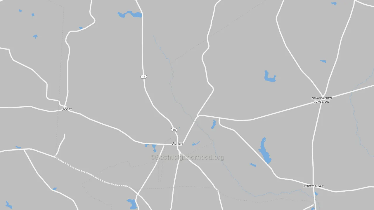 Transit Grade map of Adrian, GA