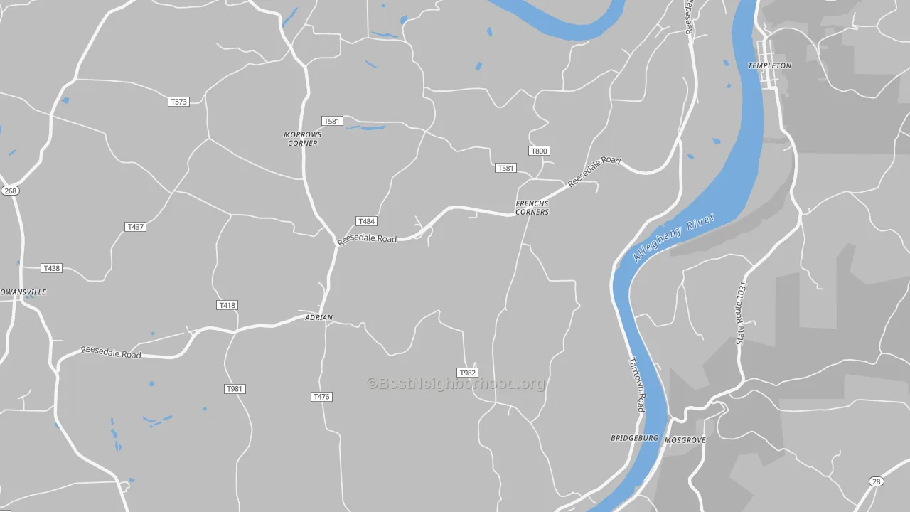 Transit Grade map of Adrian, PA