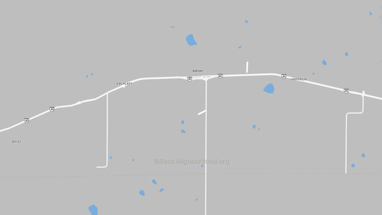 Transit Grade map of Adrian, TX