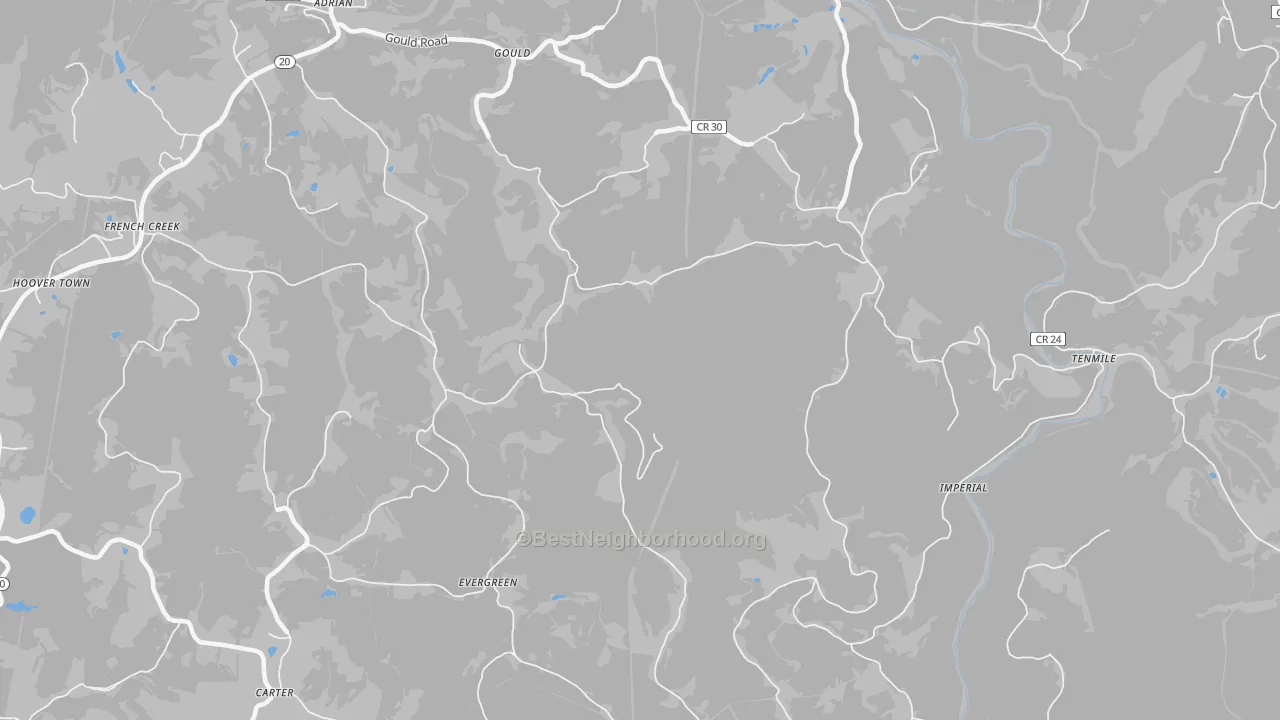 Transit Grade map of Adrian, WV