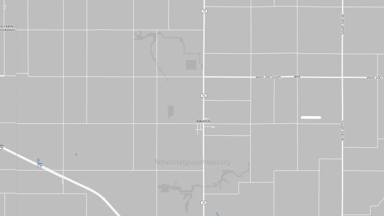 Transit Grade map of Advance, IN
