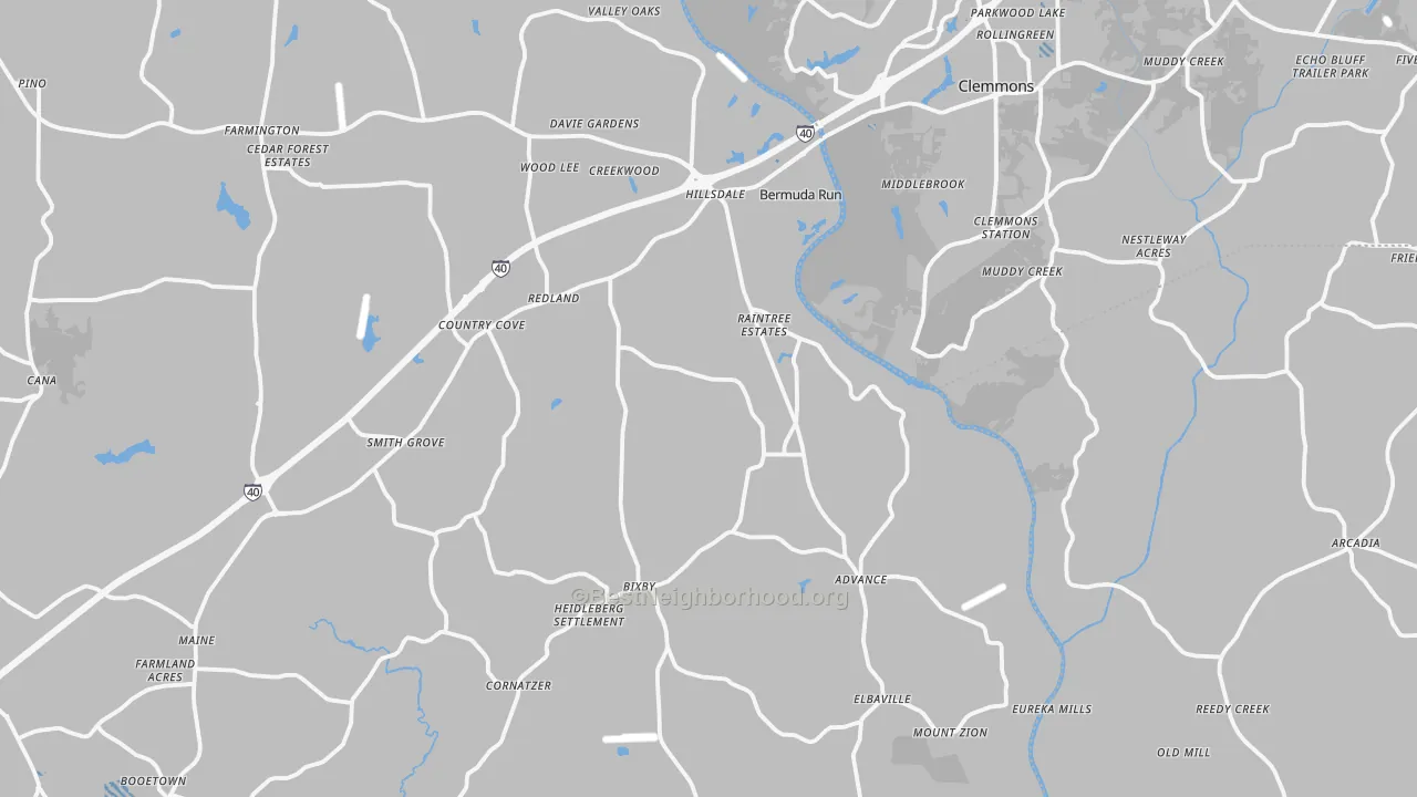 Transit Grade map of Advance, NC