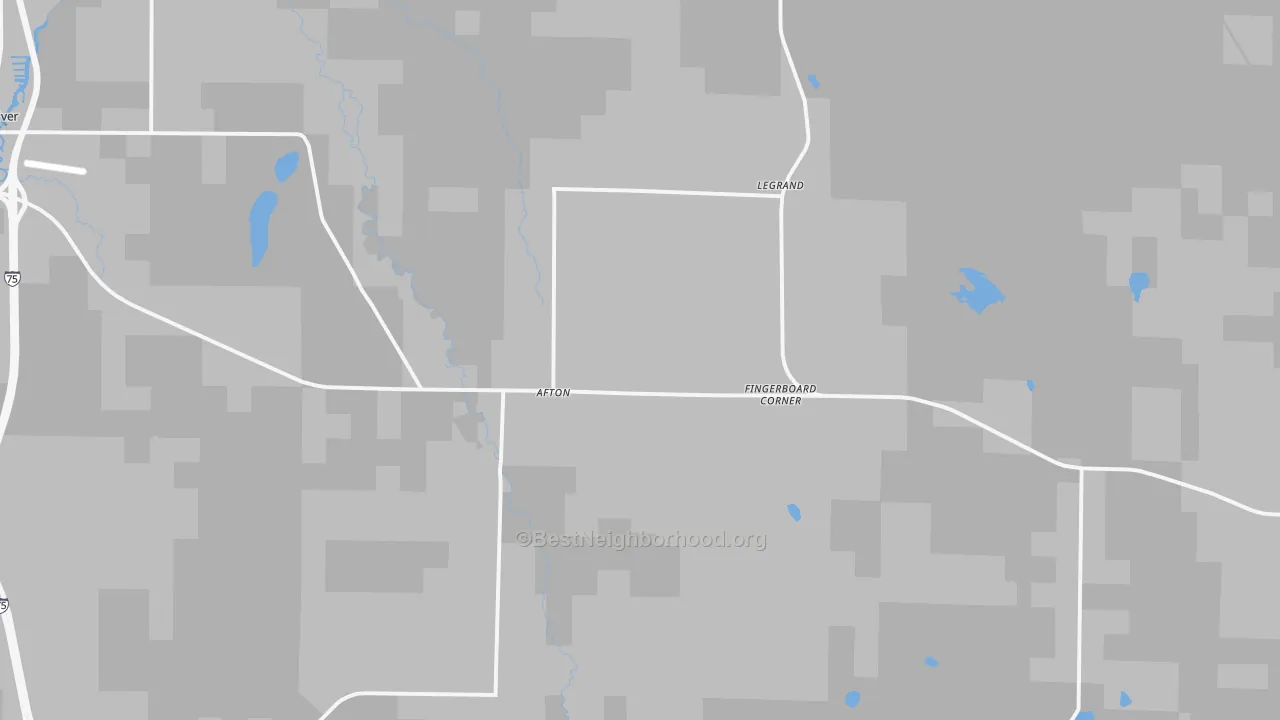 Transit Grade map of Afton, MI