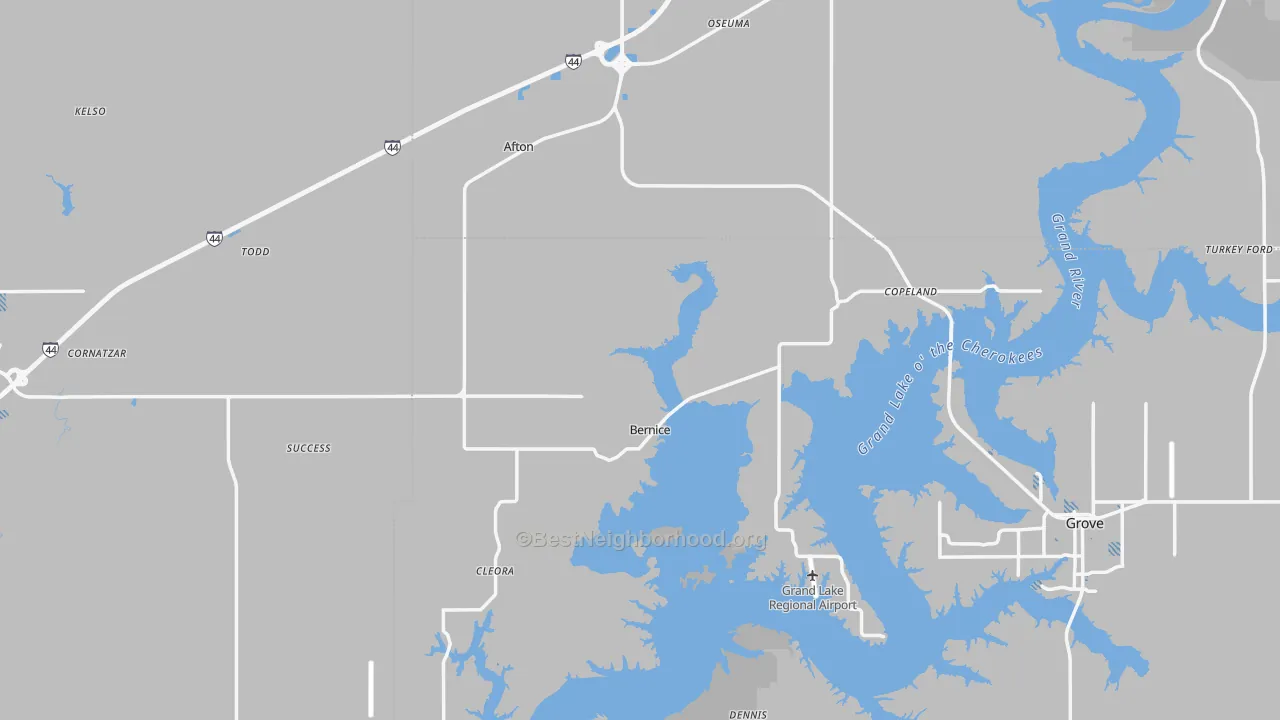 Transit Grade map of Afton, OK