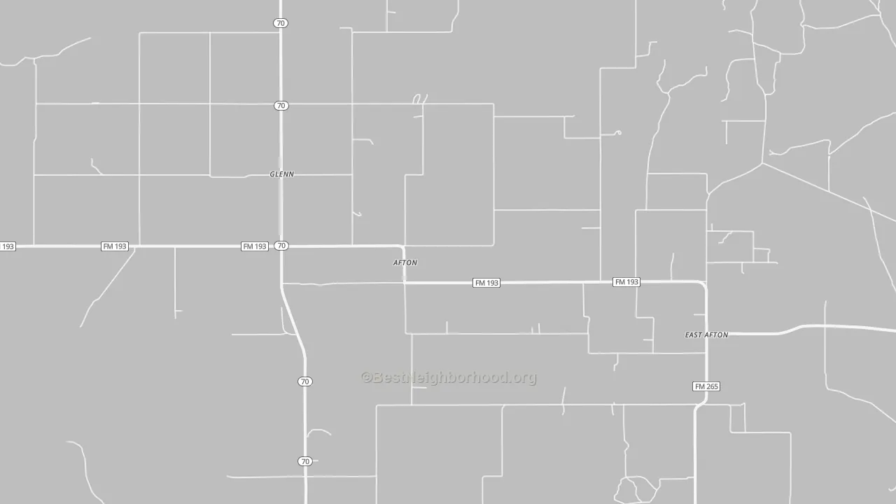Transit Grade map of Afton, TX