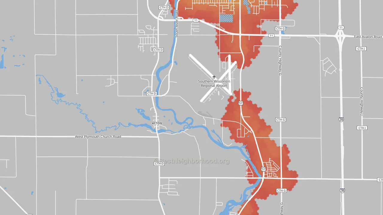 Transit Grade map of Afton, WI