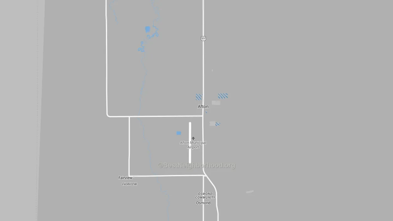 Transit Grade map of Afton, WY